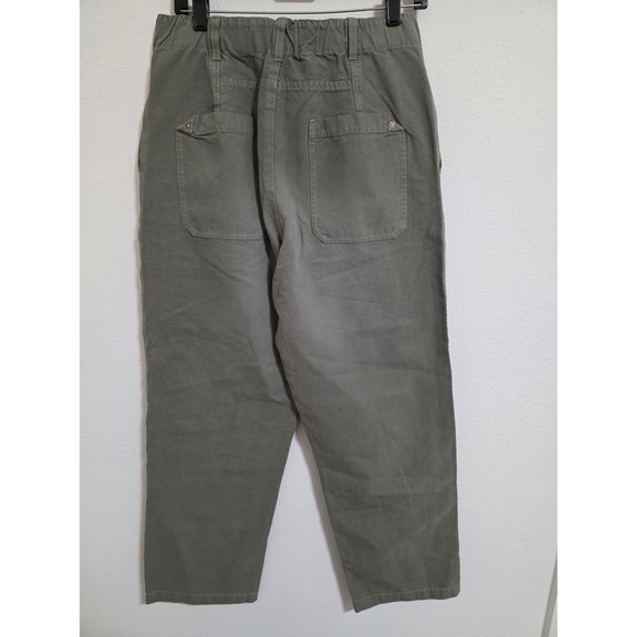 Free People Utility Workwear Cargo Pants Olive Green Drawstring Waist Size S - Picture 6 of 6